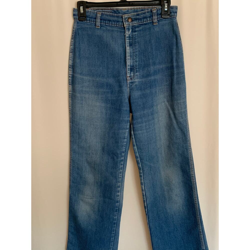 Vintage Levi's Highest Waisted Snap Button Jeans 1980's mom jean hemmed ankle - Picture 4 of 16